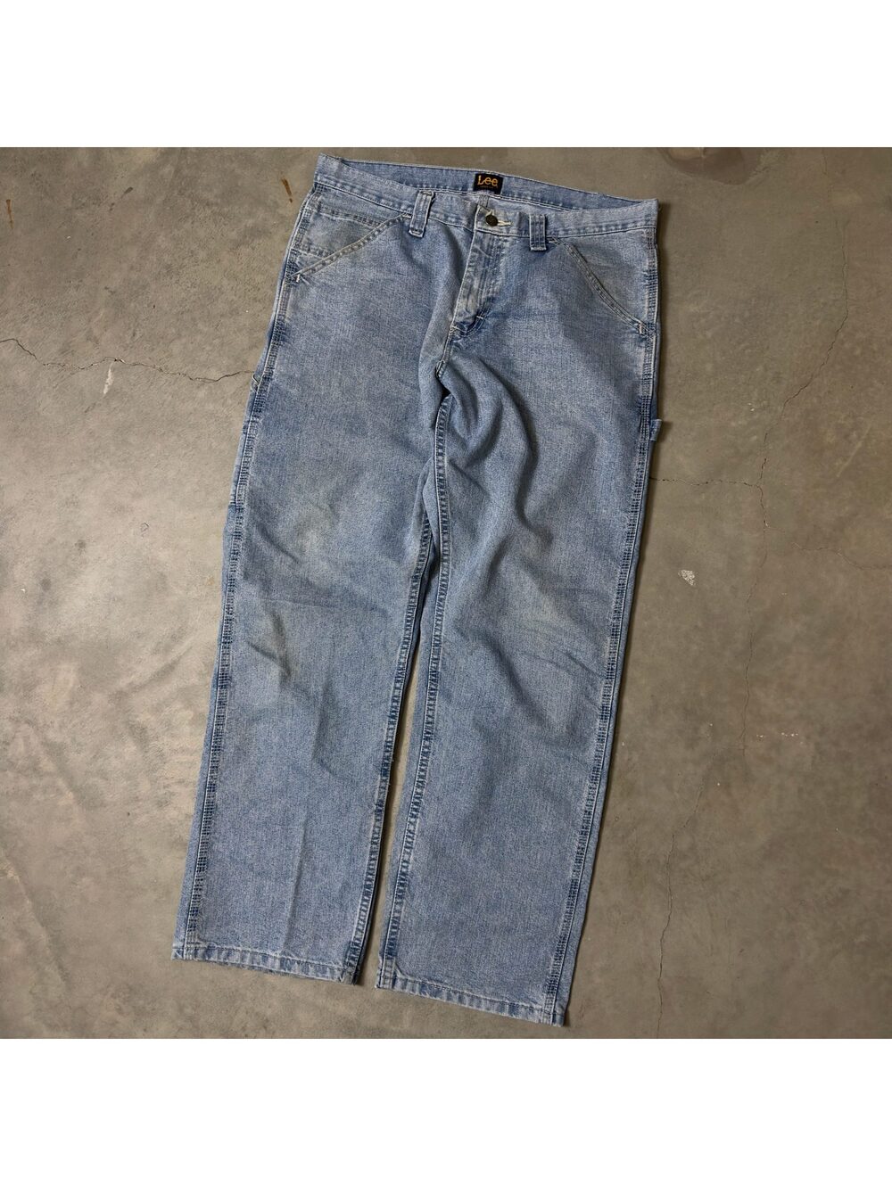 Lee Carpenter Jeans Mens 33x30 Light Wash Baggy